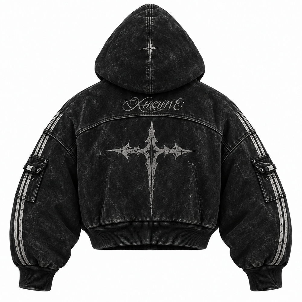 Dark Charcoal Bomber Jacket