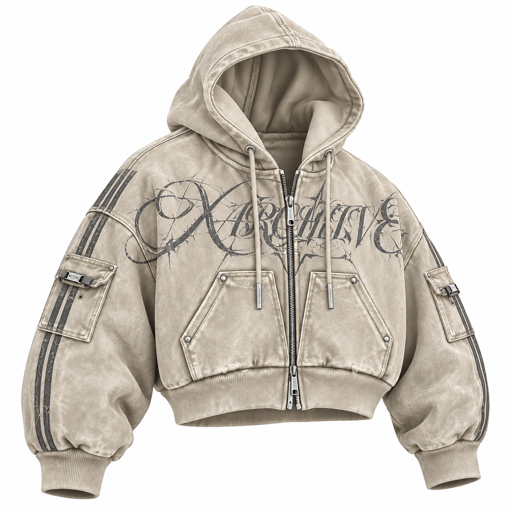Bone Cream Bomber Jacket
