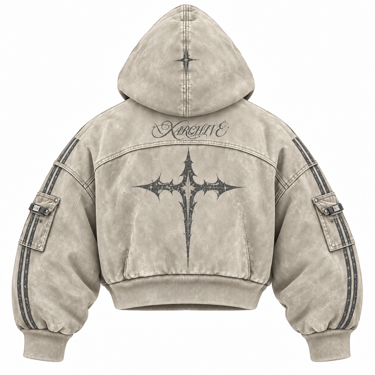 Bone Cream Bomber Jacket