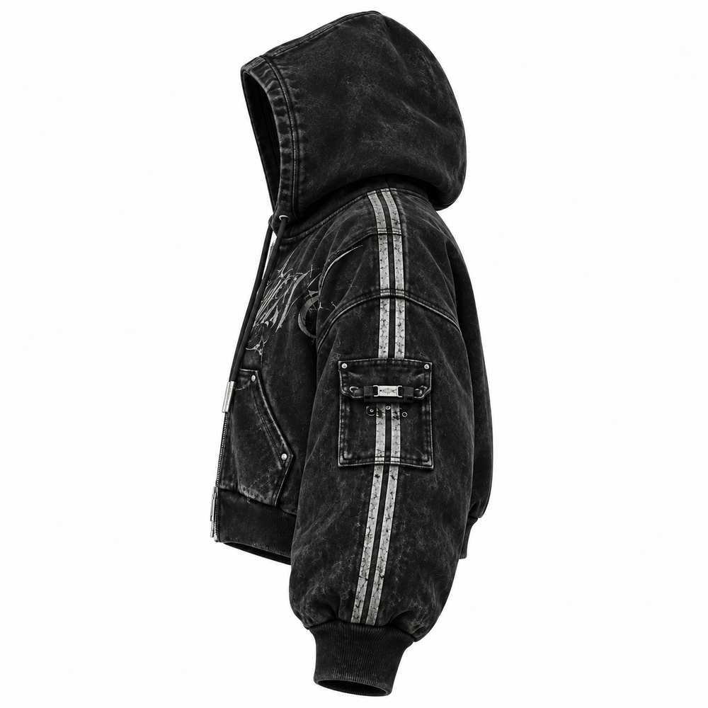 Dark Charcoal Bomber Jacket