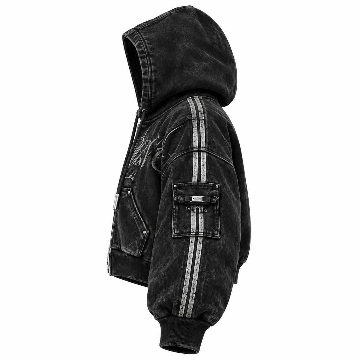 Dark Charcoal Bomber Jacket