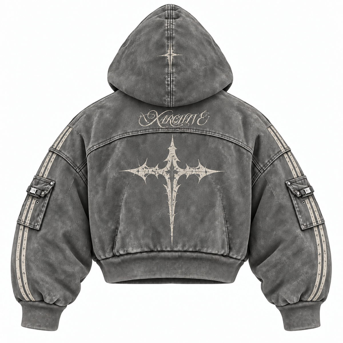Grey/ Off White Bomber Jacket