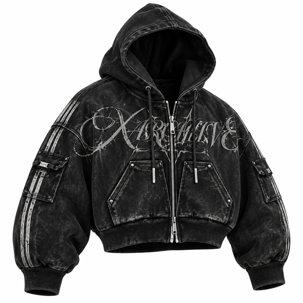Dark Charcoal Bomber Jacket