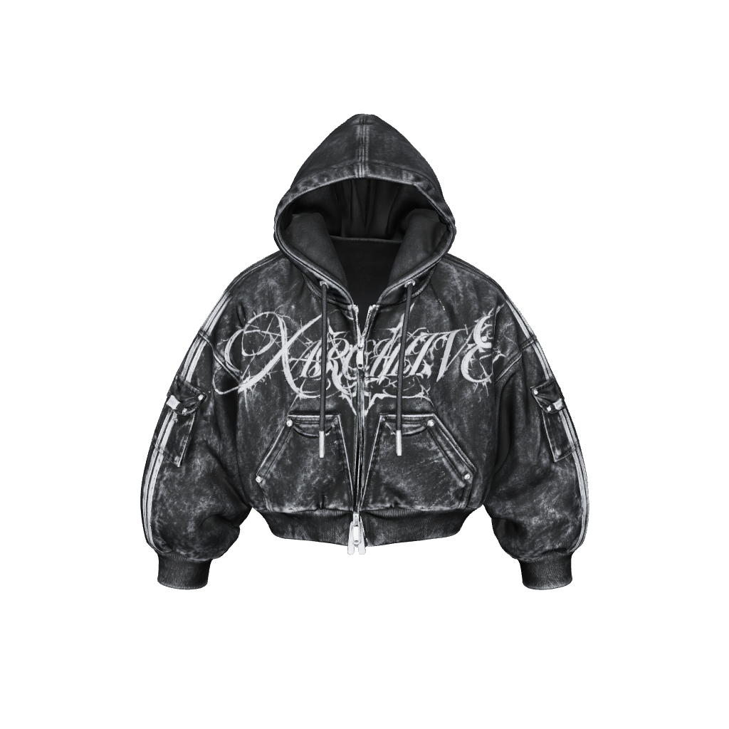 Dark Charcoal Bomber Jacket