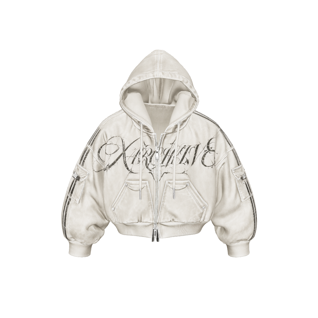 Bone Cream Bomber Jacket